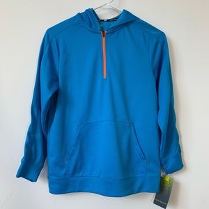 Tek Gear Blue Boys Half Zip Shirt With Hood